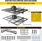 2x3ft 2Pack Wire Shelving Unit Heavy Duty Garage Storage Shelves Wall Mounted - Image 4