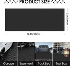 Garage Floor Mat, 16.4x3.2FT Diamond Plate Rubber Flooring Roll, PVC Non-Slip - Image 2