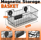 ULIBERMAGNET Magnetic Baskets, Large Capacity Metal Wire Mesh Basket Holder - Image 2