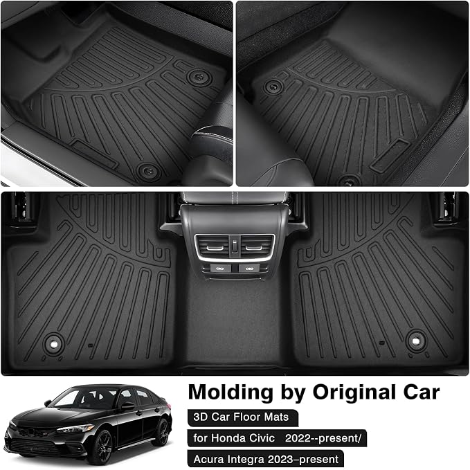 Powerty Floor Mats for 2022-2025 Honda Civic/2023-2025 Acura Integra - Image 2