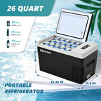 EUHOMY 12 Volt Refrigerator, 26QT Compressor Electric Cooler APP Control - Image 4