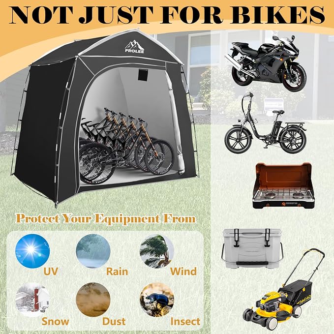 Prolee Bike Storage 7.3 x 5ft, Outside Storage Waterproof Oxford Fabric - Image 2
