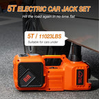 Electric Car Jack Kit with Hydraulic Lift 5-Ton, Tire Inflator & Impact Wrench - Image 3
