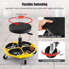 IRONMAX Rolling Mechanic Stool, Adjustable Shop Stool Creeper Seat - Image 5