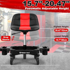 Rolling Stool with Wheels, Adjustable Height Pneumatic Garage Work Mechanic - Image 2