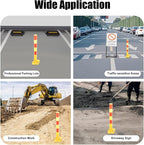 23In Q195 Iron Pipe Safety Bollard Yellow & Red Parking Barrier, Automatic - Image 2