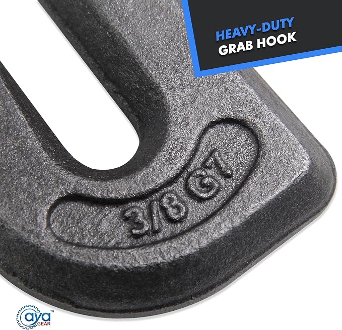 Weld-on Grab Chain Hook 3/8-in Heavy Duty Tow Hook G70 Forged Steel Tractor - Image 4