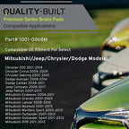 Premium Semi-Metallic Rear Brake Pads Compatible - Image 3