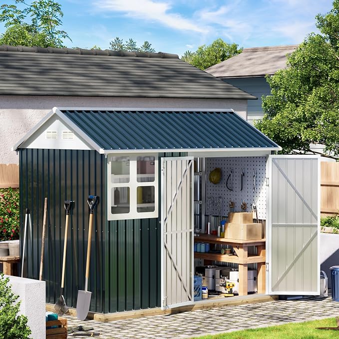 8X6FT Outdoor Steel Storage Shed - Image 6