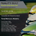 Premium Semi-Metallic Front Brake Pads Compatible - Image 3