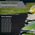 Premium Semi-Metallic Front Brake Pads Compatible - Image 3