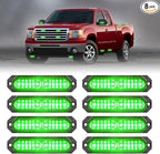 HLauto 1200T Emergency Strobe Grille Lights: 8pcs 12 LED Sync Feature Safety by HLauto