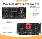 3000 Watt Pure Sine Wave Power Inverter DC 24V to 110V/120V AC Converter - Image 2