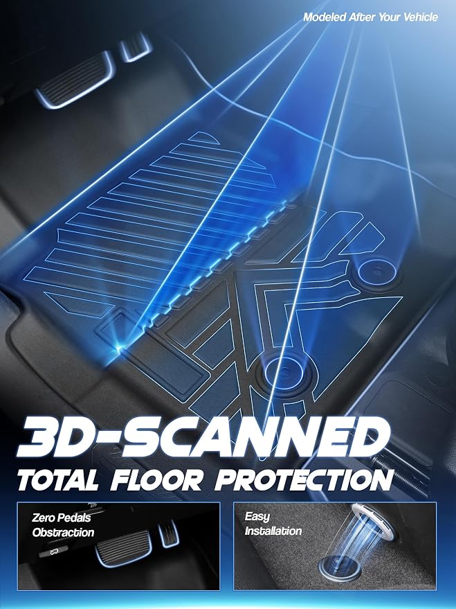 Car Floor Mats for Ford Bronco 4 Door 2025 2024-2021 Accessories, TPE All - Image 3