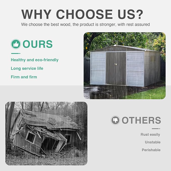 8x8 FT Outdoor Storage Shed - Image 5