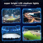 800W Outdoor LED Stadium Lights, Heavy Duty Round Floodlight Super Bright - Image 4
