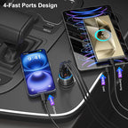 USB C Car Charger, Costyle 65W Dual USB-C & USB-A Multi Port Cigarette Lighter - Image 3