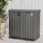 EAST OAK 62 Gallon Outdoor Trash Can | Waterproof Resin Garbage Can - Image 9