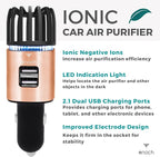 Enoch Car Air Purifier Premium Air Ionizer - 12V Plug-In Ionic Ozone Deodorizer - Image 3