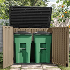 YITAHOME Extra Large Outdoor Horizontal Storage Shed, 4.5x4ft Resin Tool Sheds - Image 5