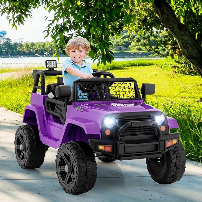 OLAKIDS Kids Ride On Truck, 12V Electric Vehicle Jeep Car - Image 2