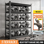 48" W Garage Shelving Unit, Garage Storage Shelves 2800LBS Heavy Duty Shelving - Image 4