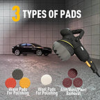 6" Dual Action Buffer Polisher, 1200w polisher, 6 Variable Speed Car Buffer - Image 3