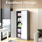 SISESOL Storage Cabinet with Doors and Shelves, Steel Lockers - Image 2