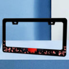 Red Moon Butterfly License Plate Frame Night Forest License Plate Holders Funny - Image 2