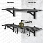 2 Pack Heavy Duty Garage Wall Shelving, Holds 200 lbs Each, Garage Shelving - Image 5