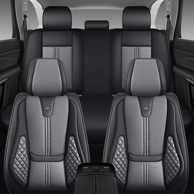 Car Seat Covers Front Only, Easy Install Luxury Leather Automotive Seat Covers - Image 7