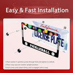Personalized License Plate Frame Pickleball Stainless Steel Accessory Colored - Image 4