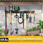 LBT 49.5"Garage Tool Organizer Wall Mount 500lbs Garden Tool Organizer - Image 7