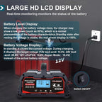 Battery Charger 25A, 12V/24V Lead Acid Smart Battery Charger, 12V LiFePO4 Car - Image 6