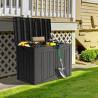 50 Gallon Lockable Resin Deck Box, Waterproof & UV-Resistant Outdoor Storage Box - Image 6
