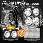 BIGLION.X LED Cubes, 3 Inch Pair 80W LED Driving Pods Spot Beam Off Road Fog - Image 2