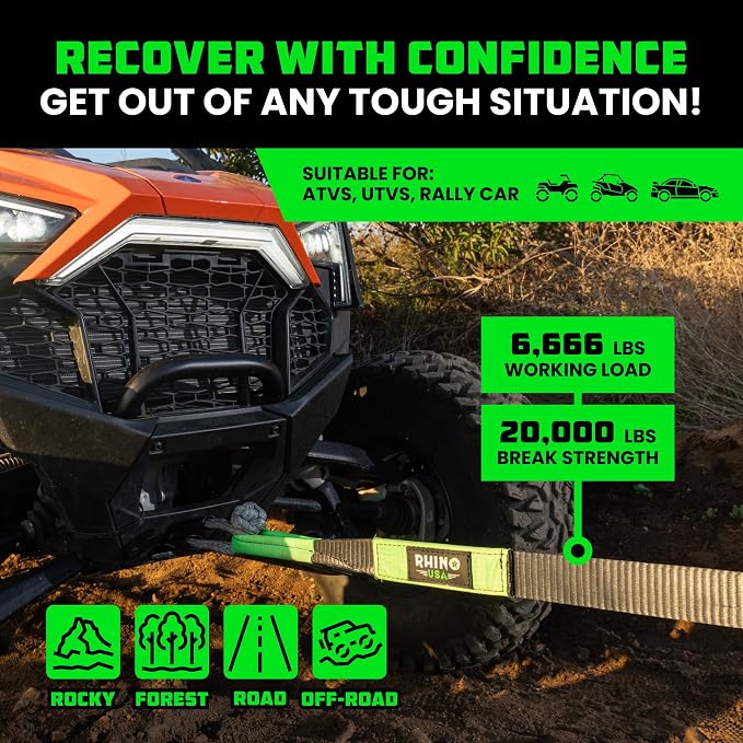Rhino USA Recovery Tow Strap - Image 4