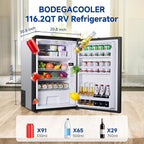 BODEGACOOLER 12 Volt Refrigerator, 116.2Quart RV Refrigerator - Image 2