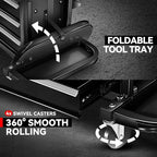 Auto Dynasty 3-Drawer Mechanic Rolling Seat, 350 LBS Capacity Roller Garage - Image 4