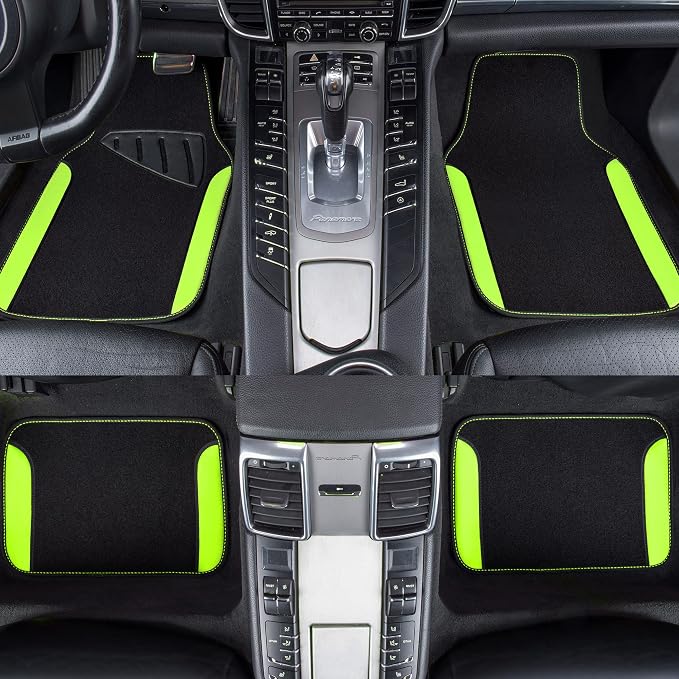 CAR PASS Fluorescent Leather & Waterproof Car Carpet Floor Mats, Universal Car - Image 3