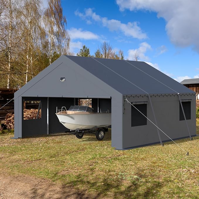 20x20 Carport, Heavy Duty Carport Canopy Garage - Image 8