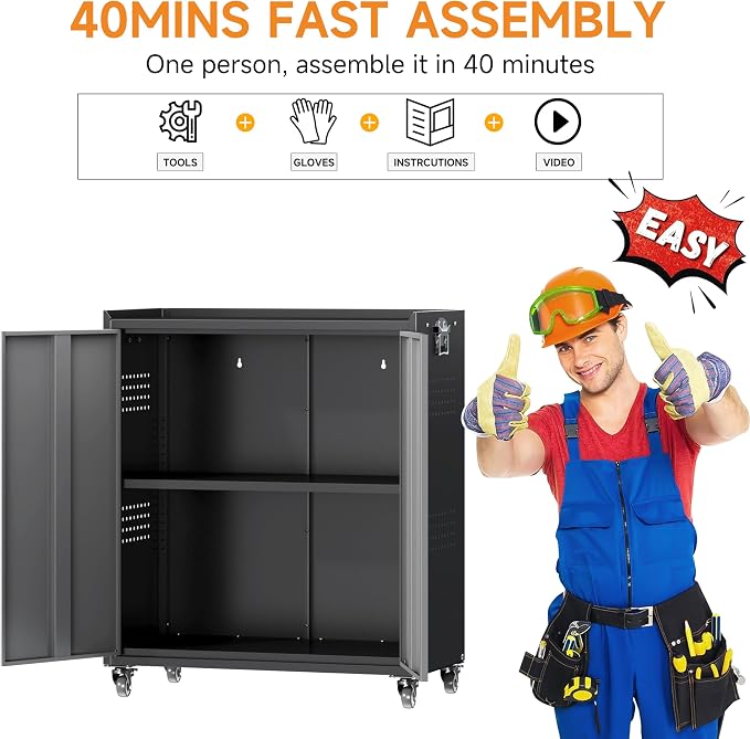 Metal Garage Storage Cabinet - Image 7
