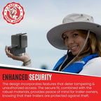 AMPLock - U-BRU2516 2 5/16" Heavy Duty Ball Coupler Lock - Square Edge Design - - Image 5