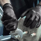 TitanFlex Thor Grip Heavy Duty Black Industrial Nitrile Gloves - Image 8