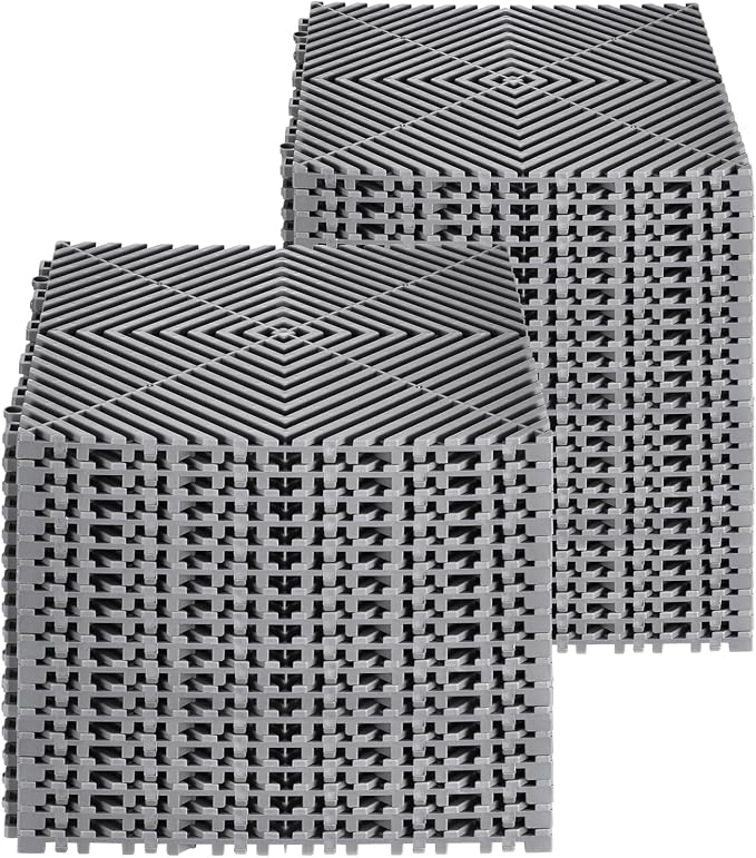 VEVOR Interlocking Drainage Mat, 12” x 12” Modular Interlocking Cushion - Image 9