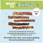 Pawstruck Natural 9” Braided Bully Sticks - Image 6
