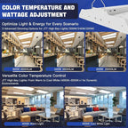 JTT 300/240/200W LED Linear High Bay Light, 45000LM Linear High Bay Shop Light - Image 7
