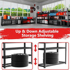 Storage Shelves, Garage Shelving Heavy Duty 2640LBS Capacity, 4 Tier Utility - Image 6