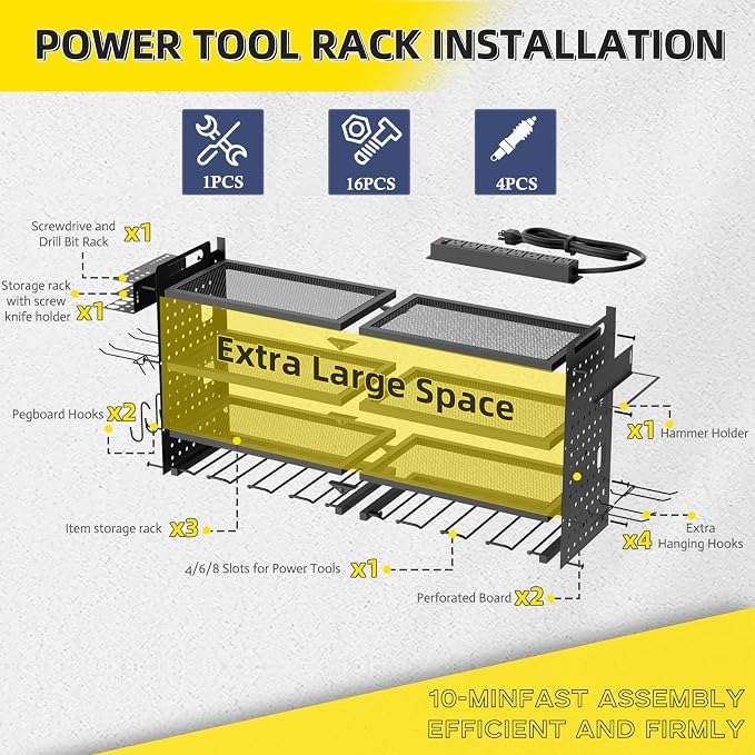 Power Tool Organizer Wall Mount - Image 2