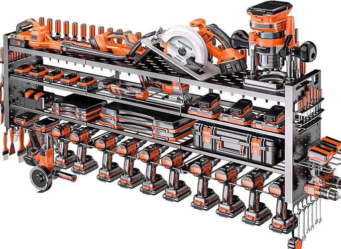 49.8" W Large Power Tool Organizer Wall Mount, Heavy Duty Tool Organizer by SHOMEXTOL